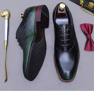 Chaussures pour hommes en cuir de vachette pleine fleur de qualité supérieure, 100% cuir véritable, baskets décontractées respirantes à semelle souple - Product Image 2