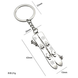 Roller Skate Scooter Keychains Zinc Alloy Custom High Quality Promotional Silk Screen Printing Top Keychain - Product Image 6