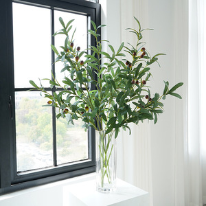Branches d'olivier à dix branches, plantes vertes artificielles, fleurs en soie, haute simulation, décoration de mariage, décoration intérieure, accessoires d'extérieur - Product Image 3