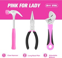 Workpro — Kit d'outils manuels pour femmes, 63 pièces, mignon, réparation à domicile