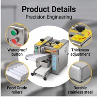 Machine automatique professionnelle pour la fabrication de peaux de raviolis faits main, en acier inoxydable de qualité alimentaire, pour restaurants, moteur 40