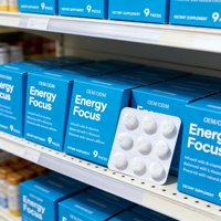 Comprimés de L-Théanine et de Caféine en Gros, Chewing-gums Énergisants, Gummies Sans Sucre pour l'Énergie et la Concentration, Menthes Neuro-gommes Énergie et Concentration