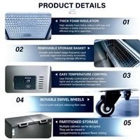 Réfrigérateur horizontal commercial à grande capacité avec ouverture supérieure pour la congélation de la viande, réfrigérateur sur mesure - CE