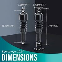 Kit de Suspensión Trasera ZCLH de 10.5 Pulgadas/267 mm para Bajar la Altura de la Motocicleta, para Modelos Touring de 1980 en Adelante, Sportster de 1983 en Adelante y Dyna de 1991 en Adelante