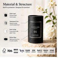 Emballage en tube de carton rigide de luxe sur mesure, boîte cylindrique ronde avec impression de logo pour parfum, cosmétique, bougie, cadeau