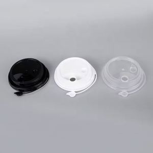 Couvercle anti-déversement PP à ouverture facile pour gobelets jetables de thé aux perles et de café, gobelets Boba, diamètre 90/98 mm, transparent, en stock - Product Image 4