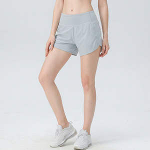 Shorts Deportivos de Cintura Alta para Mujer, Elásticos, de Spandex/Nylon, con Bolsillo para Teléfono, Secado Rápido, Ajuste Holgado, para Gimnasio, Yoga - Product Image 3