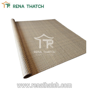 Panneaux de revêtement en rotin tissé artificiel pour mur et <span class=keywords><strong>plafond</strong></span>, <span class=keywords><strong>mat</strong></span>ériau de décoration, rouleau de tissage en rotin synthétique - Product Image 2
