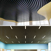 Vente directe d'usine, décoration de plafond en grille métallique contemporaine de forme allongée