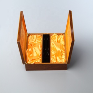 Custom luxury gift tea crates wooden box packaging with cover