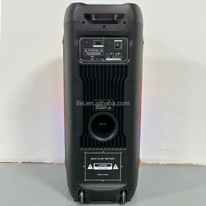 IFeiGift-1040 Enceinte de sonorisation double 10 pouces Boombox avec micro sans fil, télécommande et roues, enceinte de puissance Partybox pour l'extérieur - Product Image 4