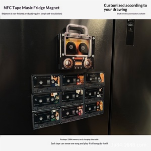 สติกเกอร์แม่เหล็กติดตู้เย็นรูปเทป NFC สำหรับเล่นเพลงอัตโนมัติด้วยระบบ NFC  ออกแบบได้ตามต้องการ  สามารถจัดส่งแบบดรอปชิปได้ - Product Image 2