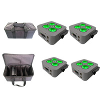 Projecteurs LED RGBWA UV rechargeables au lithium-ion avec contrôle APP/DMX512 sans fil, activation sonore, intensité variable, indice de protection IP33, éclairage de scène