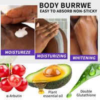 LKIAE Plus Lotion Corps Luxueuse Hydratante Naturelle à l'Arbutine et au Double Glutathion pour Améliorer le Teint, Raffermir et Blanchir la Peau
