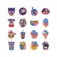 Breloques patriotiques en PVC pour chaussures du 4 juillet, drapeau américain, aigle, Statue de la Liberté, épingles alimentaires américaines pour sabots, décoration DIY, cadeau