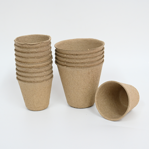 Pots de semis en pulpe de qualité commerciale, plateaux de pépinière biodégradables, coupelles de démarrage carrées et rondes pour l'horticulture à grande échelle - Product Image 1