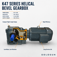Réducteur de moteur à engrenages coniques hélicoïdaux GOLDGUN série K KA KF KAF à couple élevé pour boîte de vitesses de transmission de puissance mécanique, service ODM