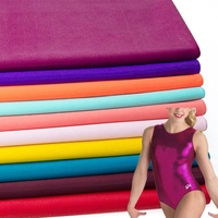 Tissu tricoté en nylon élasthanne à pois métallisés mats pour costumes de scène, tenues de gymnastique, de danse et maillots de bain