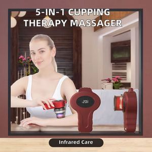 Scpanda Masseur intelligent 5-en-1 pour thérapie par ventouses, avec lumière rouge et bleue, infrarouge, physiothérapie, soulagement ciblé de la douleur et aspiration corporelle - Product Image 4