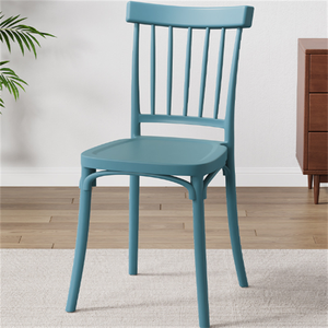 Chaise de salle à manger d'extérieur empilable en plastique moderne pour parcs, centres commerciaux, cafés et salons de thé - Durable et facile à ranger - Product Image 3