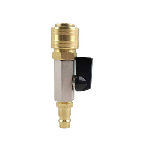 Raccord rapide en laiton Great Craftsman 8 mm avec interrupteur, connecteur de tuyau pneumatique, style européen allemand - Product Image 1