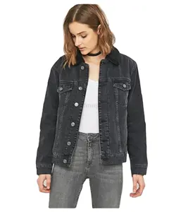 New Design Custom women jean denim jacket for woman latest jacket designs lady jean denim jacket Street Wears Supplier