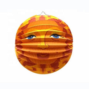 Lanternes en <span class=keywords><strong>papier</strong></span> accordéon rondes EASTTERN de 24 cm avec découpe et impression pour décorations de festivals et de fêtes - Product Image 3