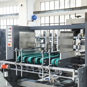 Tự động Crash khóa dưới hộp rolam PC carton sóng thư mục gluer gấp dán máy - Product Image 2