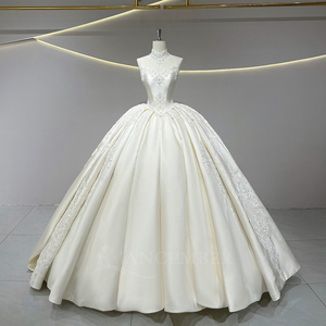 Robes de mariée Jancember JFH69 minimalistes sans bretelles en satin brodé de dentelle <span class=keywords><strong>pour</strong></span> femmes - Product Image 3