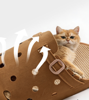 Lit-grattoir moderne pour chat, emballage carton, résistant à l'usure, sans peluches, maison intégrée, en feutre de jute et MDF, directement de l'usine