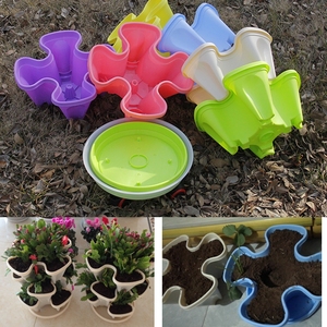 Pot de fleurs en plastique multicolore pour fraises, pot extra large et épais, pot de culture pour fraises d'intérieur ou de balcon - Product Image 6