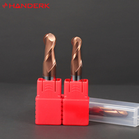 HANDERK personnalisable 2/4 flûte boule nez fraise en bout HRC55 TiSIN enduit fraise pour CNC Machine-outil