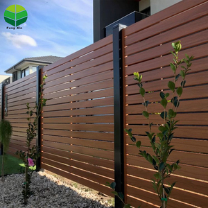 Fengxin alluminio metallo t post wpc pannello di recinzione composito intaglio giardino esterno privacy 6x6 6x8 cap balcone fabbricazione - Product Image 2