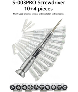 S-003 Pro Macbook Android công cụ sửa chữa điện thoại Kit đầy đủ phạm vi vít loại bỏ cài đặt thép Tương thích Microsoft máy tính bảng OEM - Product Image 2