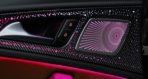 Éclairage d'ambiance intérieur en fibre de carbone Symphony pour <span class=keywords><strong>Audi</strong></span> <span class=keywords><strong>A6</strong></span> <span class=keywords><strong>Avant</strong></span> C7 2012-2018, panneau lumineux et cache-haut-parleur, accessoires de mise à niveau - Product Image 4