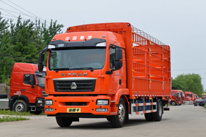 Camión <span class=keywords><strong>de</strong></span> Carga Barato HOWO Sitrak 6X4 con Plataforma Plana y Remolque Completo, 10 Ruedas, con Valla Lateral - Product Image 2