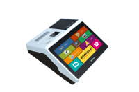 Terminal de point de vente tout-en-un ZHONGJI Mini de bureau 11,6 pouces avec imprimante thermique intégrée 80 mm, processeur Intel Quad-Core, 4 Go/8 Go de RAM, Windows 128 Go