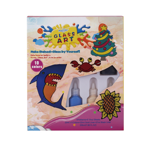 Kit di Pittura Acrilica Paintway <span class=keywords><strong>per</strong></span> <span class=keywords><strong>Principianti</strong></span>, 8 Colori con Liner Oro e Nero <span class=keywords><strong>per</strong></span> Decorazioni Festive e Pittura su Vetro/Finestre - Product Image 1