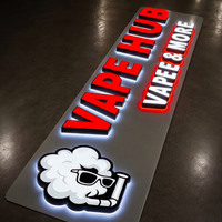 Lettres en relief LED pour extérieur, enseigne personnalisée rétroéclairée, logo lumineux halo LED noir mat, montage mural pour boutique et maison