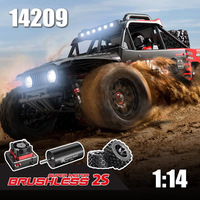 MJX Hyper Go 14209 voiture RC haute vitesse 4WD 1/14 moteur sans balais niveau expert course tout-terrain désert dérive télécommande voiture métal