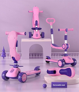 <span class=keywords><strong>Trottinette</strong></span> populaire multifonction 3 en <span class=keywords><strong>1</strong></span> à hauteur réglable pour enfants avec 3 roues en PU à lumière LED <span class=keywords><strong>trottinette</strong></span> pour <span class=keywords><strong>bébé</strong></span> à vendre - Product Image 6