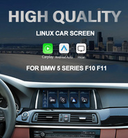Kepala Unit Linux 10.25 ", untuk BMW Seri 5 F10 F11 NBT CIC nirkabel dan berkabel CarPlay Android panggilan layar otomatis menggunakan OEM BT