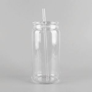 16Oz Clear Plastic USA Stocked Cups-BPA-Free Minimalist Camping Travel <b>Bottle</b> with Screw-On for for Adults - Product Image 1
