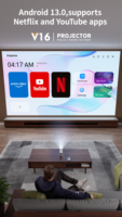 Nouveau mini projecteur vidéo V16 portable de poche intelligent Android Projecteur sans fil Home cinéma Projecteurs professionnels