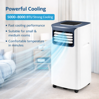 Climatiseur Électrique Portable SHISHUO 7000 BTU, Refroidissement Uniquement, Compact, Réfrigérant R290/R410A, Plastique, Classe Énergétique Domestique