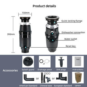 Broyeurs d'ordures ménagères de sortie d'usine OEM 0.75Hp 560W <span class=keywords><strong>Broyeur</strong></span> de déchets alimentaires de conception silencieuse d'évier de <span class=keywords><strong>cuisine</strong></span> avec interrupteur d'air - Product Image 3