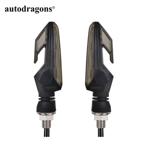 ไฟเลี้ยวรถมอเตอร์ไซค์ LED 2 ชิ้น สีเหลืองอำพัน ไฟเลี้ยวแบบไหล DRL สีขาว - Product Image 6