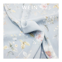 WI-B05 kein MOQ Großhandel Chiffon Stoff Crinkle Chiffon Stoff Druck Digitaldruck Blumen stoff für Kleid
