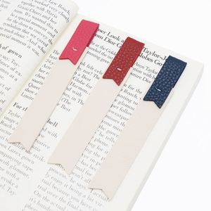 RTS PU Leather <b>Bookmark</b> Promotional Book Page Marker Personalized Initial Modern Reusable Embossed Design Gifts for Readers - Product Image 4