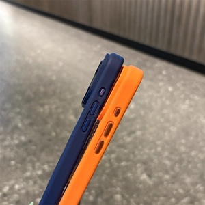Funda para iPhone 16 15 14 13 12 11 con Soporte para Cámara y Parte Trasera Acrílica, Funda para iPhone 17 con Soporte para Cámara Naranja Antichoque - Product Image 6